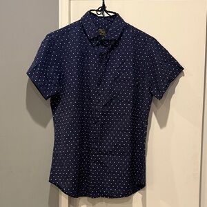 Obey Navy Blue Polka Dot Men's Shirt